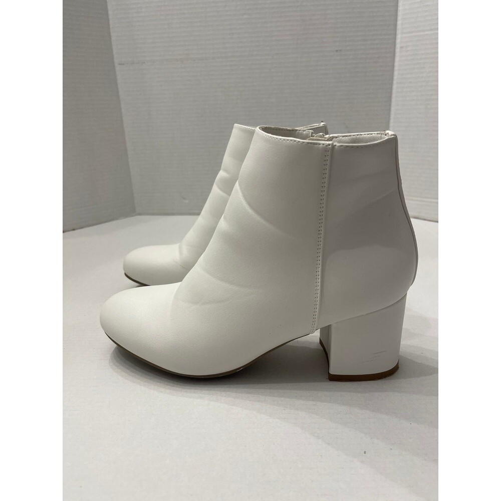 Top Moda Ladd-1 Ankle Boots White Size 7 1/2